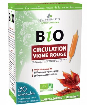 3 CHENES BIO CIRCULATION VIGNE ROUGE 30 AMPOULES
