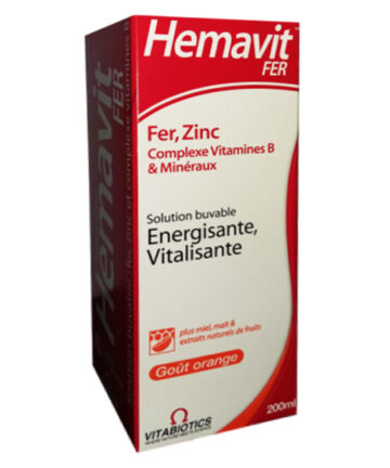 Vitabiotics – Hemavit Fer Complexes Vitamines B et Minéraux Liquide – 200ml