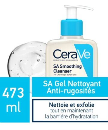 CeraVe SA Gel Nettoyant Anti-Rugosités | Peau Sèche Et Rugueuse | 473ml