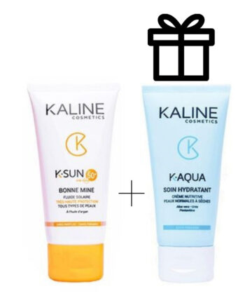 Kaline ecran bonne mine + k.aqua Creme Hydratante 50ml pack