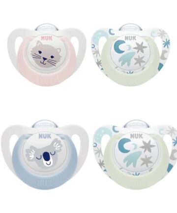NUK Deux Sucette Star Night & Day 0-6m