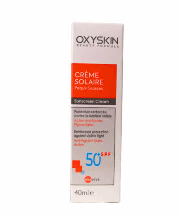 Oxyskin Ecran Solaire Peaux Grasses spf50+ 40ml