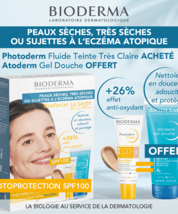 Bioderma Photoderm Fluide Teint Tres claire spf100 + Atoderm Gel