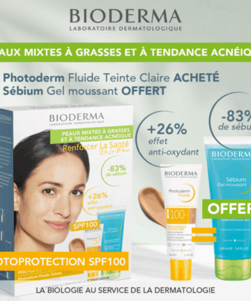 Bioderma Photoderm Fluide Teint Claire spf100 + Sebium Gel Moussant