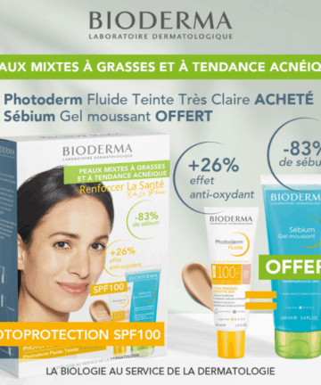 Bioderma Photoderm Fluide Teint tres Claire spf100+ Sebium Gel Moussant