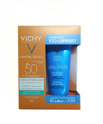 Vichy Capital soleil Crème Anti-brillance + Après Soleil 100ml Pack