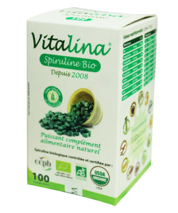 Vitalina Spiruline Bio – 100 Comprimés