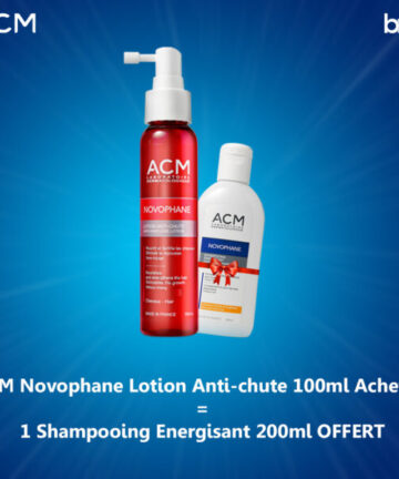 Acm Novophane Lotion anti-chute – 100 ml + Shampooing Energisant 200ml Offert