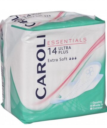 CAROLI SERVIETTES PÉRIODIQUES ULTRA PLUS CAPACITÉ D’ABSORPTION 3 GOUTTES X14