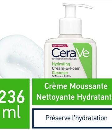 CeraVe Crème Moussante Nettoyante Hydratante Peau Normale à Sèche | 236ml
