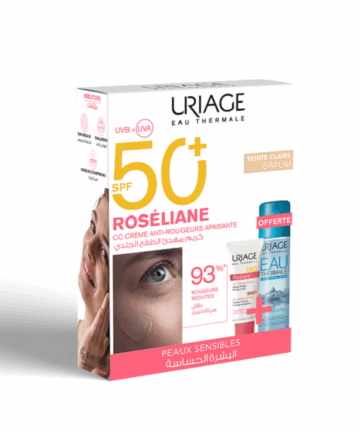ROSÉLIANE CC CREAM SPF50 TEINTE CLAIRE + EAU THERMALE 50ML OFFERTE