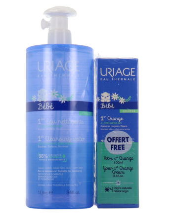 URIAGE BÉBÉ EAU NETTOYANTE 1L+1ÈRE CRÈME CHANGE OFFERTE