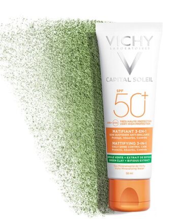 Vichy Capital Soleil Crème Solaire Matifiante 3en1 SPF50+ Peau Mixte Acnéique | 50ml