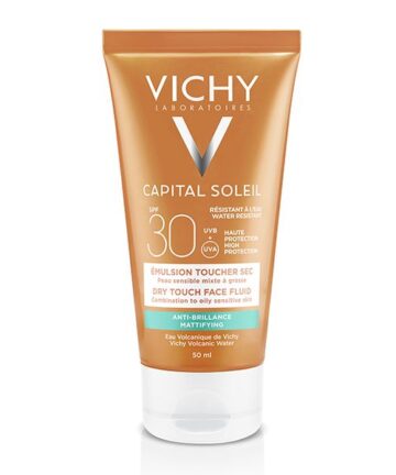 Vichy Capital Soleil Émulsion Anti-Brillance Toucher Sec SPF50 Peau Sensible Mixte à Grasse | 50ml